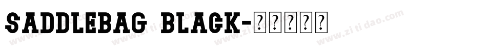 Saddlebag Black字体转换